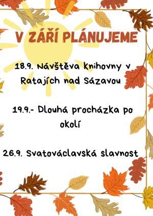 V září plánujeme  1